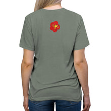Load image into Gallery viewer, Triblend Tee with YOAMOPR Logo - El Coqui and Amapola Flower Design