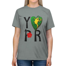 Load image into Gallery viewer, Triblend Tee with YOAMOPR Logo - El Coqui and Amapola Flower Design
