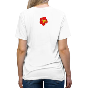 Triblend Tee with YOAMOPR Logo - El Coqui and Amapola Flower Design